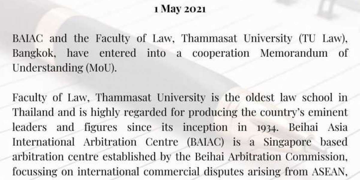Thammasat University signs MOU Beihai Asia International Arbitration Centre